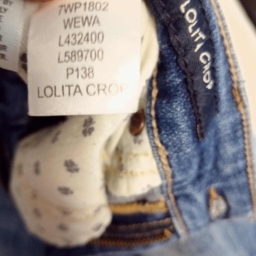 Lucky Brand Jeans Womens 6/28 Blue Lolita Crop Distressed Raw Hem Skinny Ankle - Picture 11 of 11